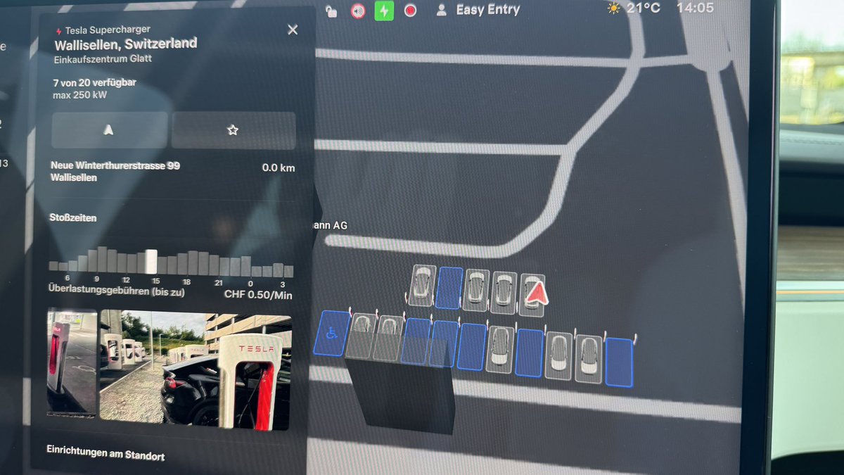 RealRusty's tweet image. 3D-Map Wallisellen Supercharger, sogar mit meinem Model Y Foto noch 🥳