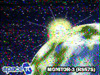 Ja3Tdw's tweet image. MONITOR-3(RS57S) SSTV 12:58 UTC pass over Japan. Received a pretty good image. #SSTV #MONITOR3