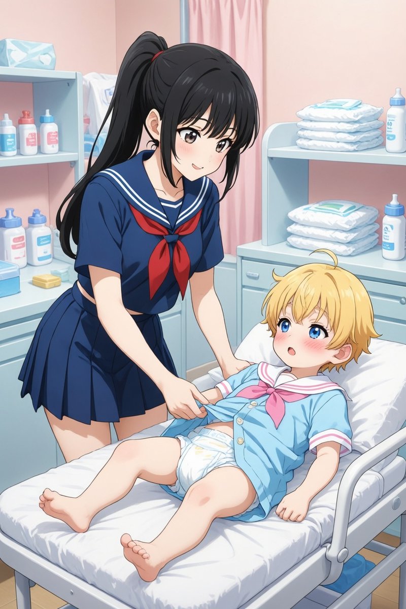 shinonomebreak's tweet image. #AIart #Grok3 

二次性徴差カップル
男性と女性で二次性徴の時期に大きな差がある世界のイメージ
金髪の男の子は、二次性徴差パラレルワールドに来ちゃった人