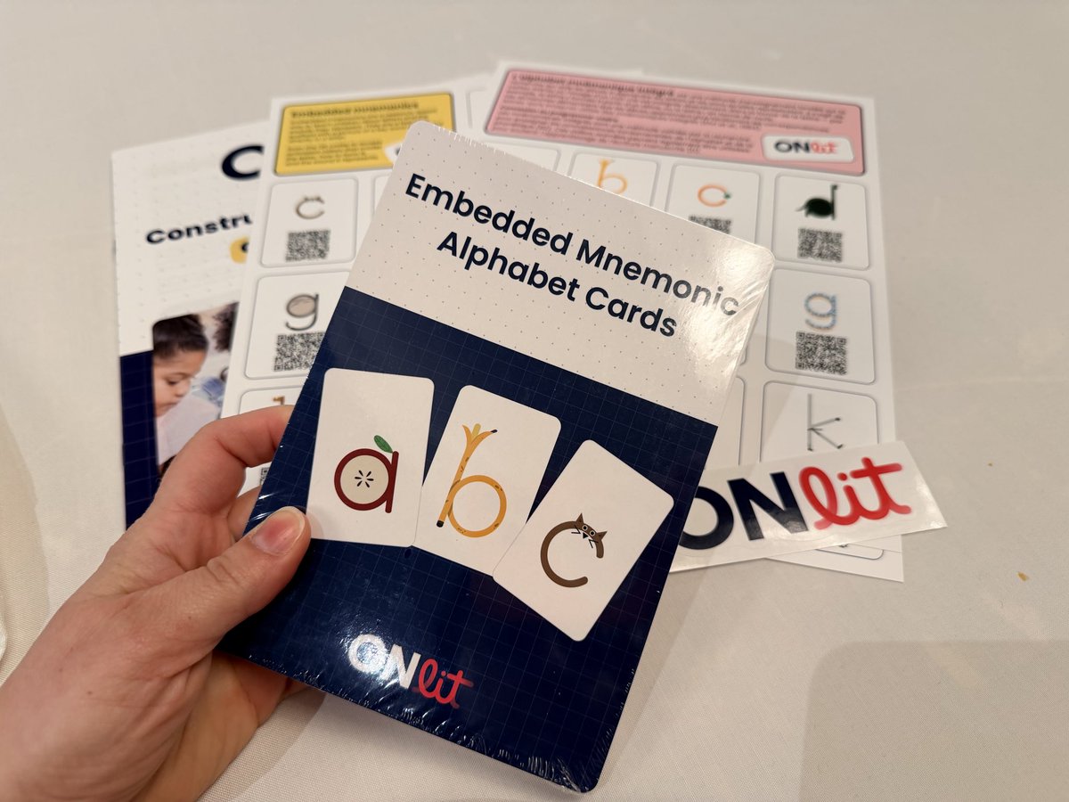 TeacherMomOfTwo's tweet photo. Thank you @ONlit_social for these super cute embedded mnemonic alphabet cards! 

#LitLearn2026 https://t.co/yQWkipigzN