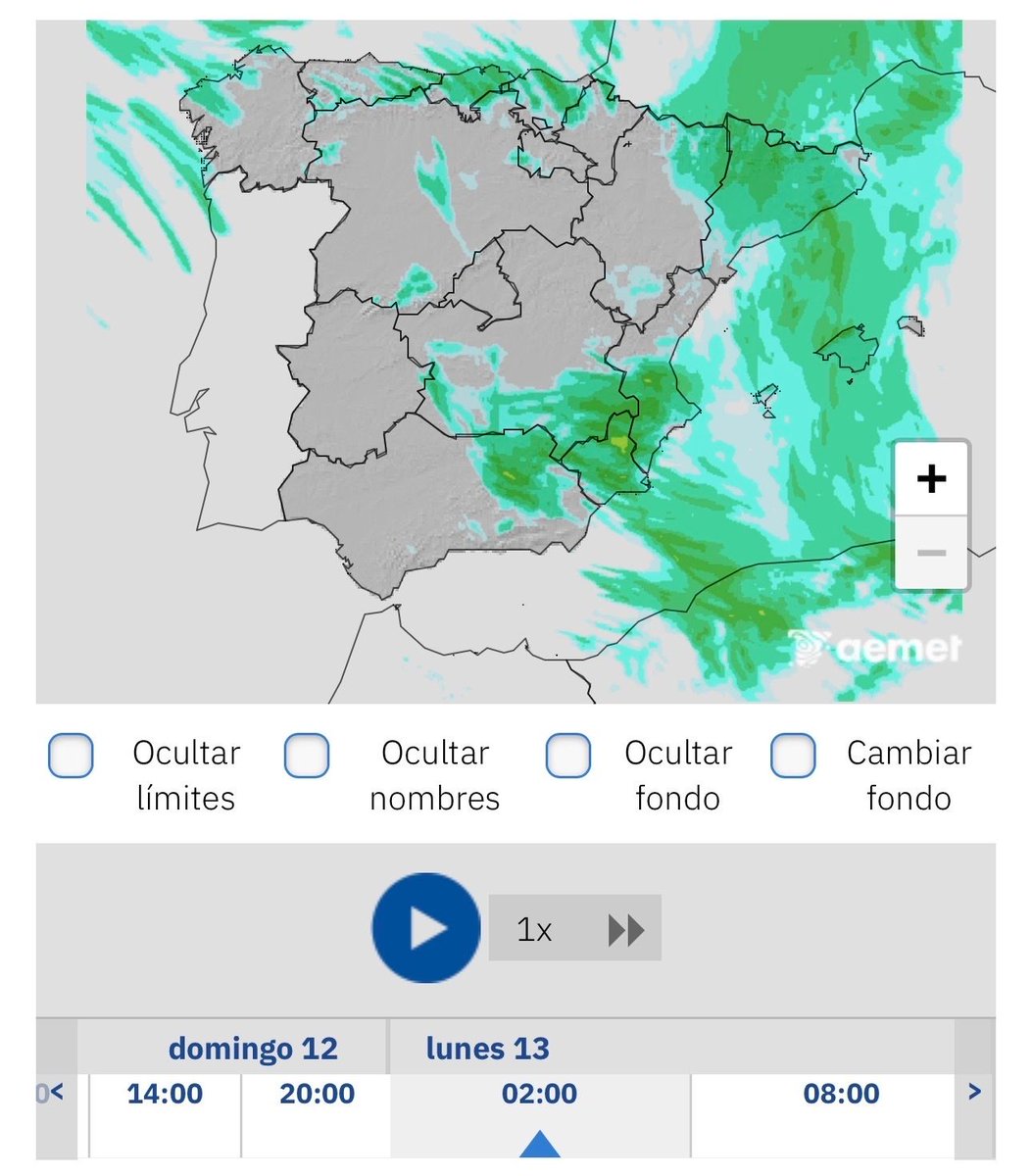 🌧 Lluvias del fin de semana según Harmonie de AEMET.
El sábado no lloverá. Buena noticia para los festejos de la comarca del Noroeste y Murcia capital.
De cara al domingo las lluvias empezarían en la madrugada. Por la tarde habría una tregua, para volver en la noche.