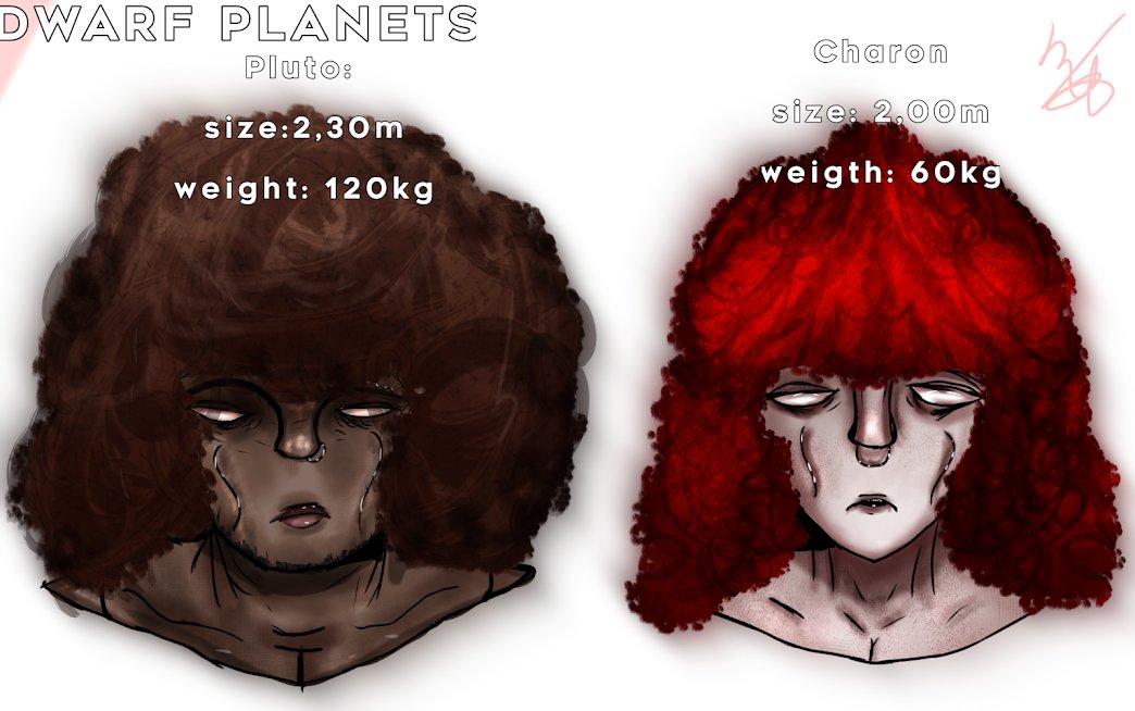 mymelody2607's tweet photo. head shots of the dwarf planets 

yey 

#horrorart #headshot  #solarprimeau #oc #alien https://t.co/rH5G2Pd6sY