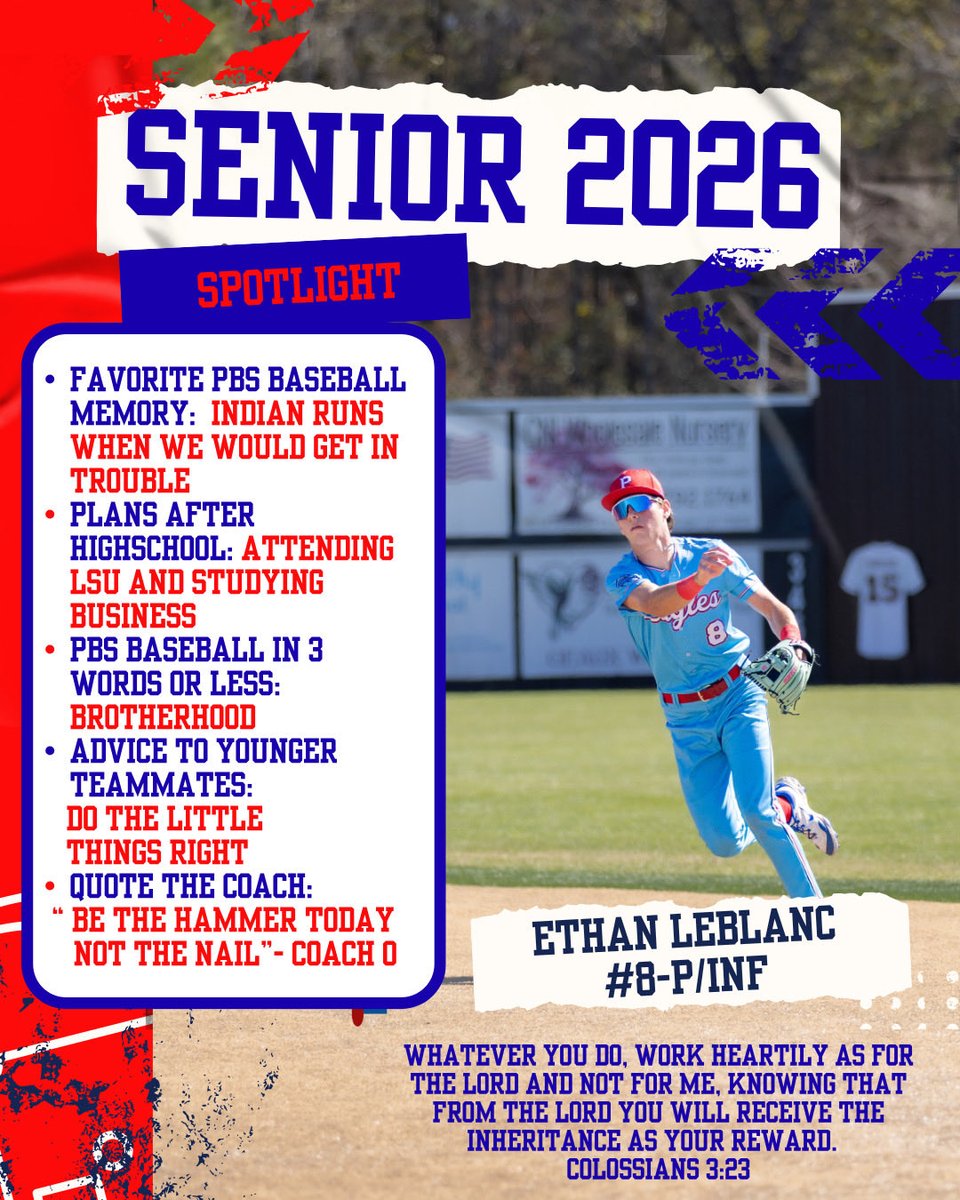 PBSBaseball2027's tweet photo. #8 INF/RHP Ethan LeBlanc https://t.co/hrSSi9KySS