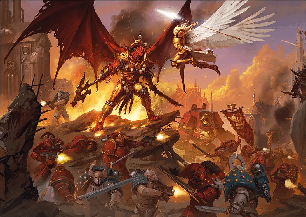 SanguinisI's tweet photo. “The Angel and the daemon meet in the air, beneath a sky the colour of blood, drawing breaths that taste of murder. The first impact of blade against blade is a metallic thundercrack while their sons wage war below, fighting and dying in the shadows of their fathers’ wings.” https://t.co/dRT0QVzZkK