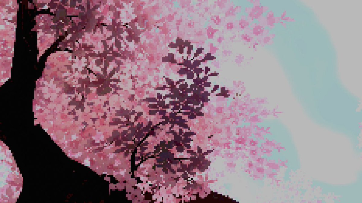 orgel_vr's tweet photo. #PixelBlock
空の青を吸い込んだ桜の色が大好きなんだ… https://t.co/efROyXHgnS