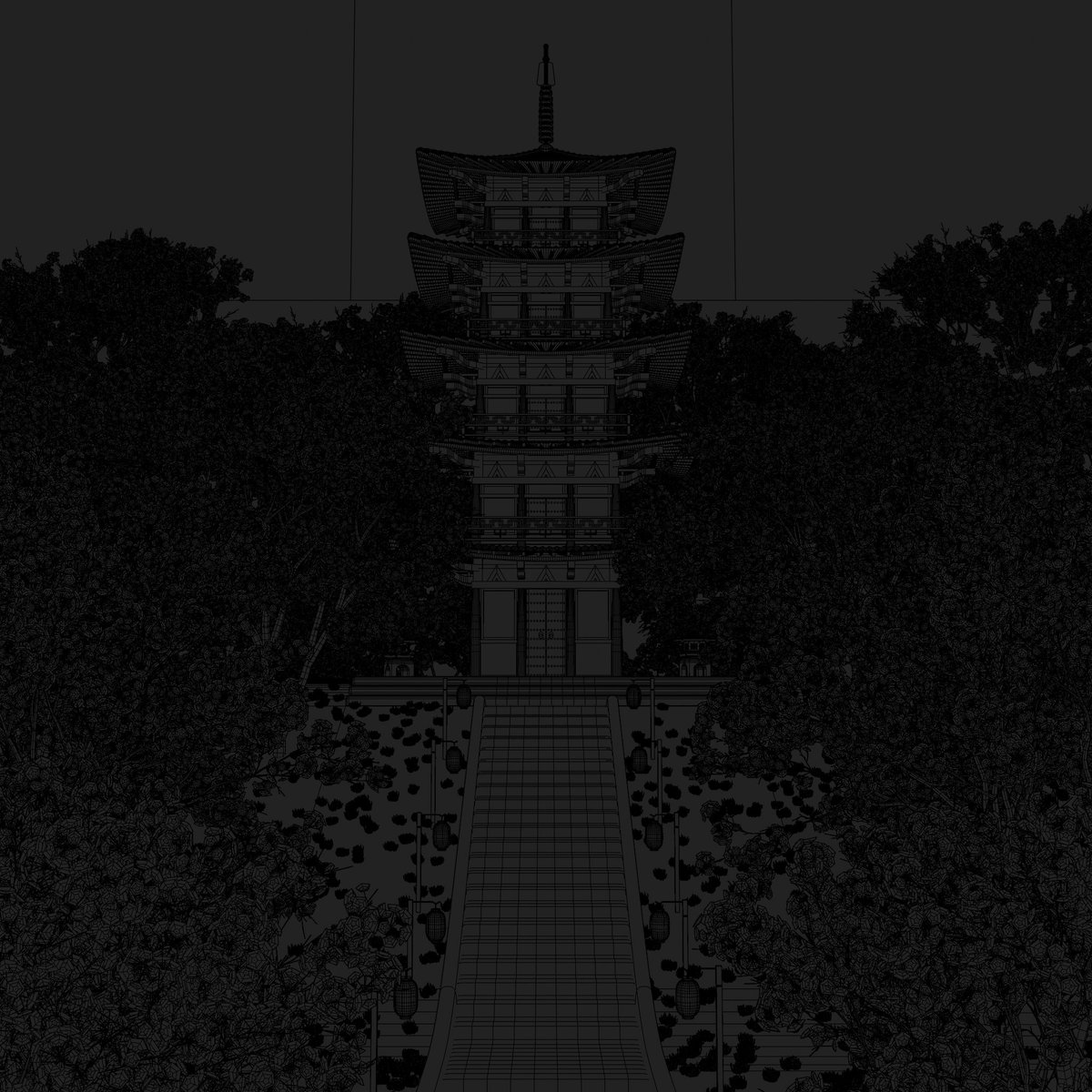 s_andra_91's tweet photo. Japanese Cherry Blossom Pagoda - 3D scene made in Blender by my partner Joyble #b3d #blender #3dcg https://t.co/wnzNoqKd6M
