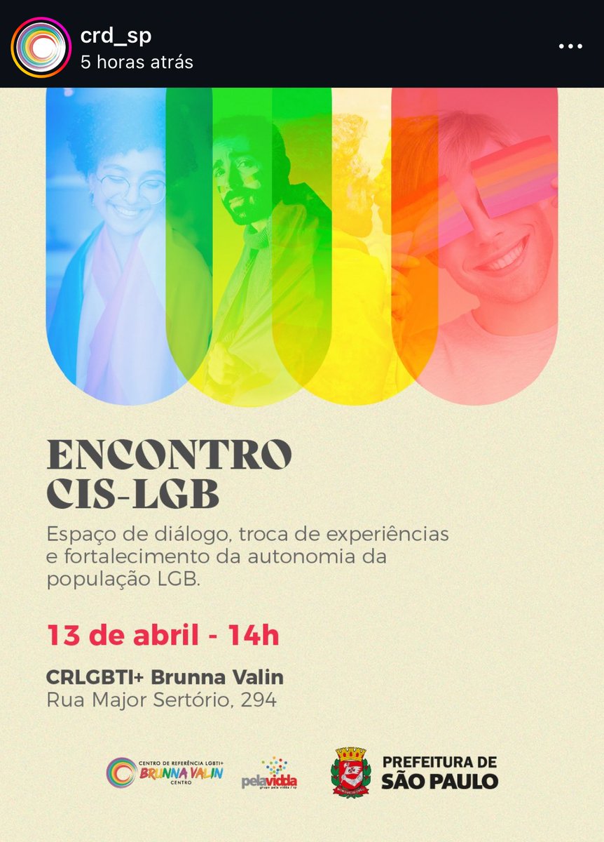 LGB não seria o suficiente? Pra quê esse "cis"? Já estão chamando de encontro de pessoas privilegiadas e transfóbicas. Pq será?