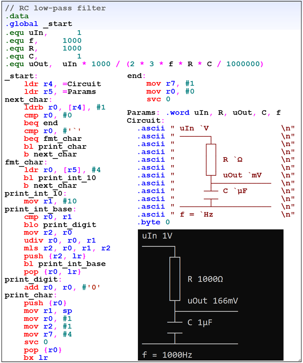 Assembly Language (Asm) Code of a RC low-pass filter simple application for Android/Linux Arm Systems

facebook.com/groups/electro…