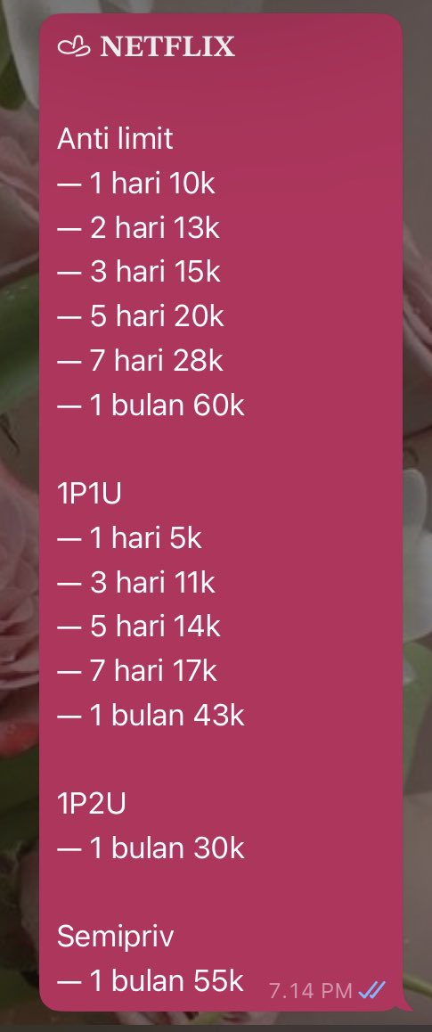 olovys's tweet photo. @pwettybilla Harian semipriv jg ada https://t.co/d8VO4YWBDh