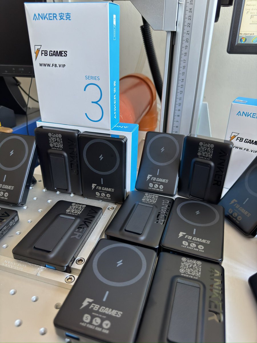 IamHarryDavid's tweet image. Make your everyday essentials work for your brand!

Client-provided Anker power bank, customized with a sleek engraved logo in front and a scannable QR code at the back.
Perfect for modern branding and promotions.

#LaserEngrave #CustomPowerBank #BrandingSolutions #AnkerPowerBank