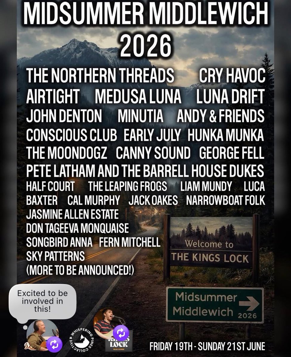 AnnaMusicby's tweet image. Excited to announce I’ll be playing The Kings Lock, Middlewich for Midsummer Middlewich on Sunday 21st June 📷📷
Original folk songs &amp;amp; storytelling as Songbird Anna, featuring autoharp and songs shaped by memories and heritage.
#SongbirdAnna #LiveMusic #FolkMusic #Middlewich