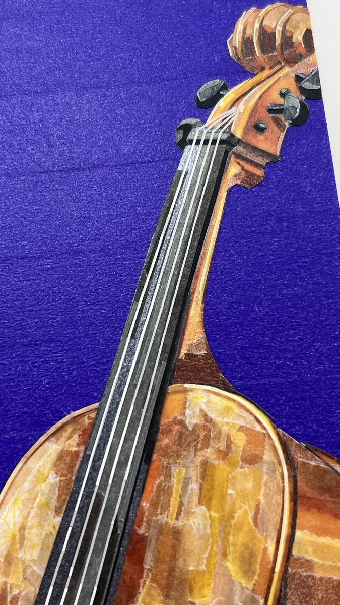 aka_tsuki70908's tweet photo. ご依頼でチェロを描きました🎻
ご注文ありがとうございました！ 
 #マスキングテープ
 #明尽工房  #マステ絵 https://t.co/2sa0q9YteE