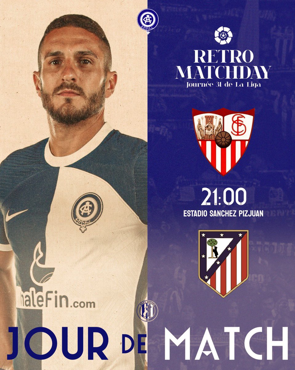 AtletiFrancia's tweet photo. 🔴 𝗝𝗢𝗨𝗥 𝗗𝗘 𝗠𝗔𝗧𝗖𝗛 ! ⚡️

📋 Journée 31 de la Liga
🆚 Sevilla FC
📍 Séville 
🏟️ Estadio Ramón Sánchez Pizjuán
⏲️ 21h00
📲 #SevillaAtleti 
📺 beIN Sports 2

🤍❤️ ¡ 𝗔 𝗨 𝗣 𝗔  𝗔 𝗧 𝗟 𝗘 𝗧 𝗜 ! ❤️🤍 https://t.co/AdacrG1t5v