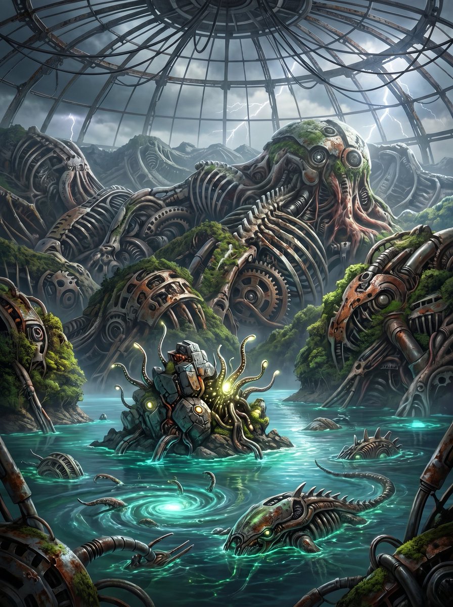 DarkartNao's tweet image. [REPORT] The City as Host.
[4/11] / Sector 009/ Infestation Level: α
"The familiar streets have begun to breathe."
​#BioUrbanGenesis #ErodingMetropolis #Biomechanical #DarkSurrealism