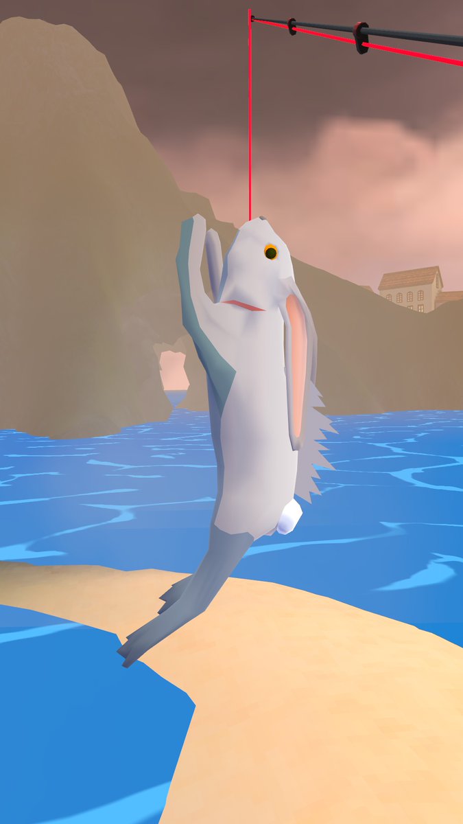satoshikisaragi's tweet image. うさぎ、釣れた。
#VRChat #FISH