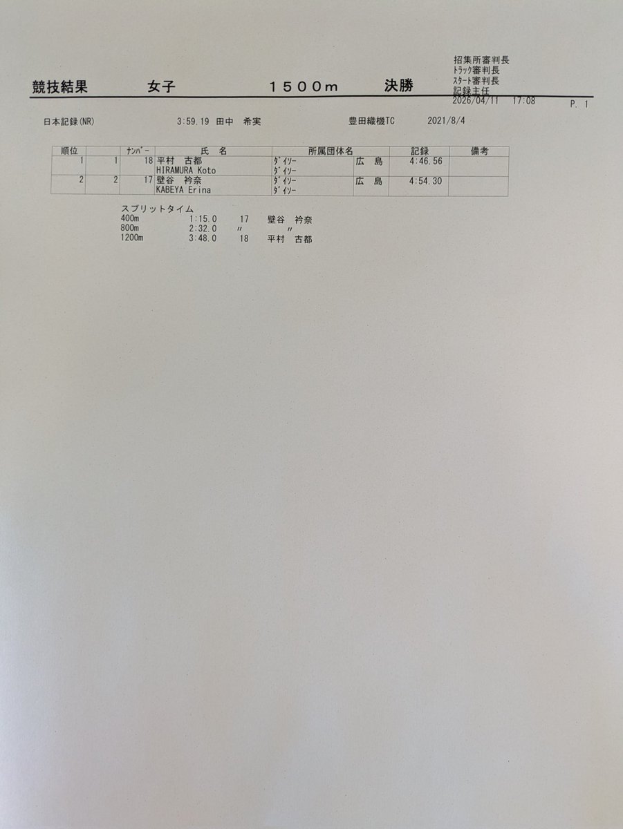 中国実業団陸上競技連盟 tweet media