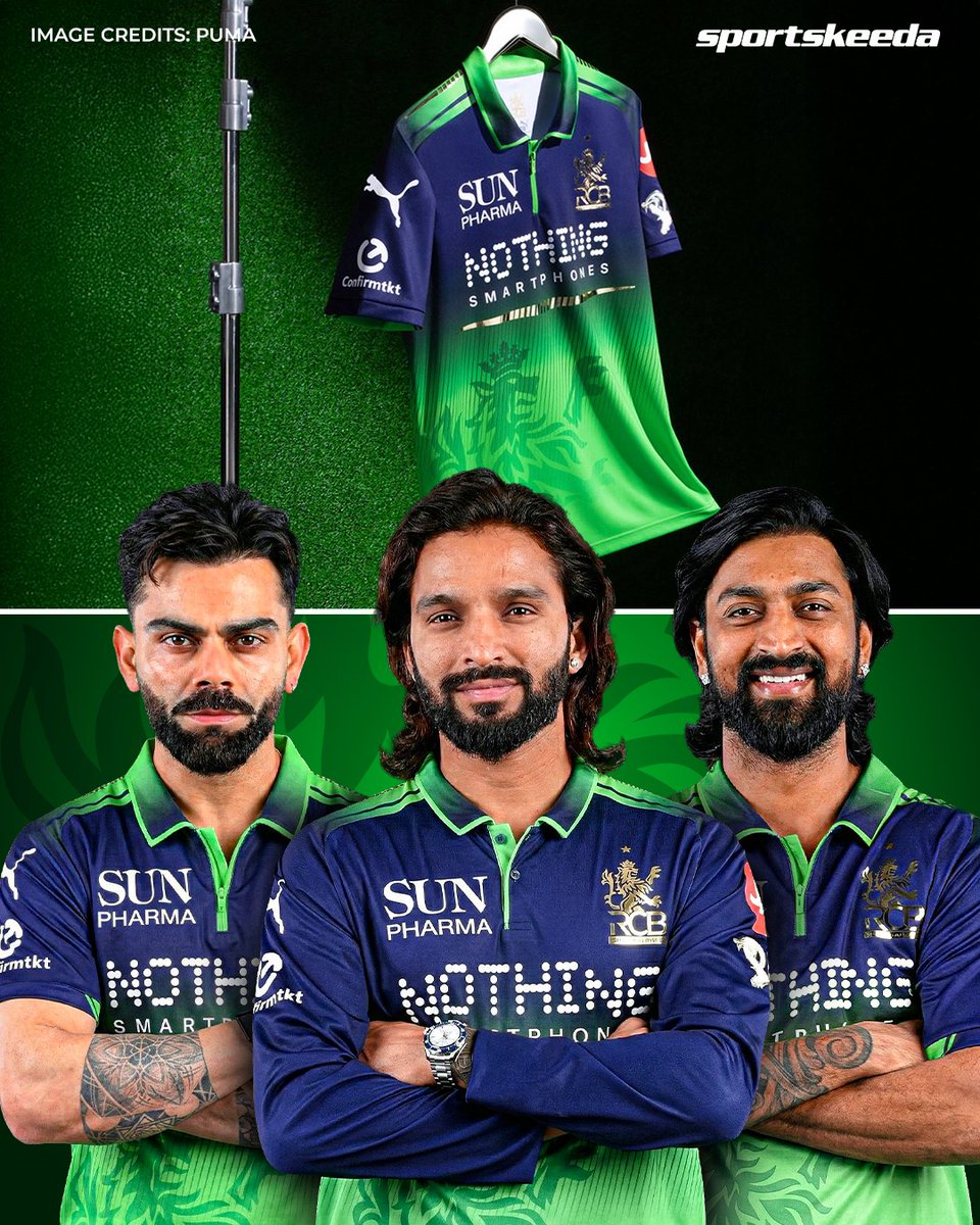 Sportskeeda's tweet image. Have a look at RCB’s ‘Go Green’ initiative jersey for IPL 2026! 💚👕🤩

#IPL2026 #RCB #Sportskeeda