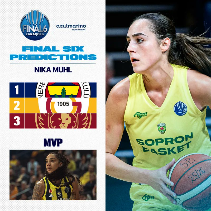 CoachRookie's tweet image. 🔮 Nika Mühl's Final Six predictions:

#Champion: Fenerbahçe
#MVP: Gabby Williams

#EuroLeagueWomen x #FinalSix