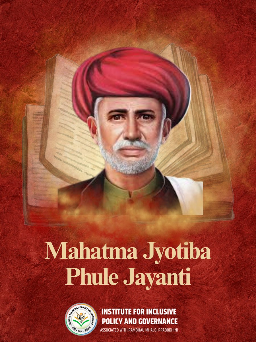 IIPG_RMP's tweet photo. The light of education, the voice of equality and the courage to challenge injustice—Jyotiba Phule showed that true change begins when we stand for what is right. His vision continues to inspire a society built on dignity, knowledge and equal opportunities for all. https://t.co/L25oNLjHHl
