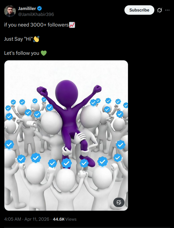 _ruchiii's tweet photo. Twitter is the easiest platform to grow

Just drop a post like this and gain 100+ followers
&amp; it works every single time, LOL https://t.co/U8ucpJjE7j