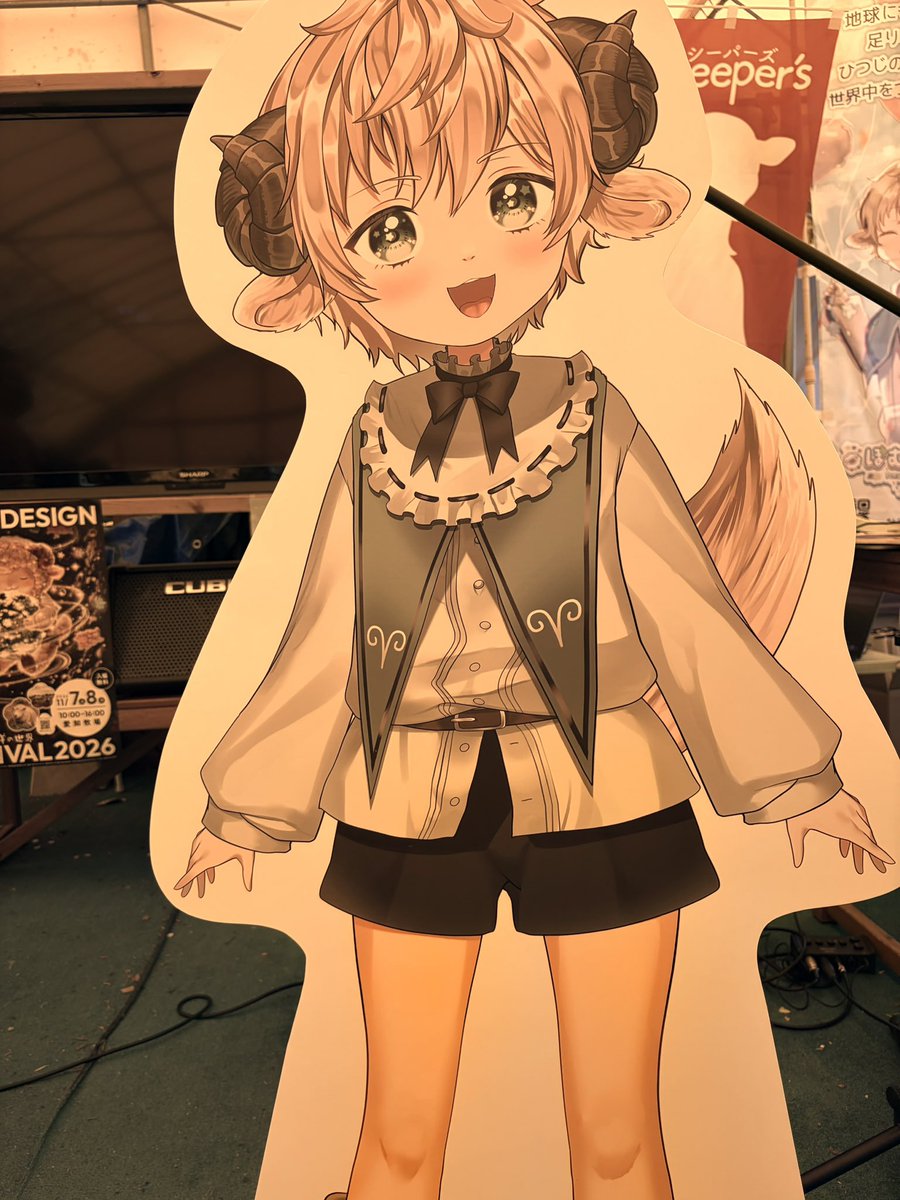 Lam_v_'s tweet photo. 激メロのVの方とお話し+2sさせていただいた　ありがとうございます　Vのリアグリイベ初めてで何もわからんかったから地下アイドル現場のノリで行ってしまった　騒がしくしてすみません　受け入れて下さったファンの皆様ありがとうございました🐏 https://t.co/vpyHtgexjx