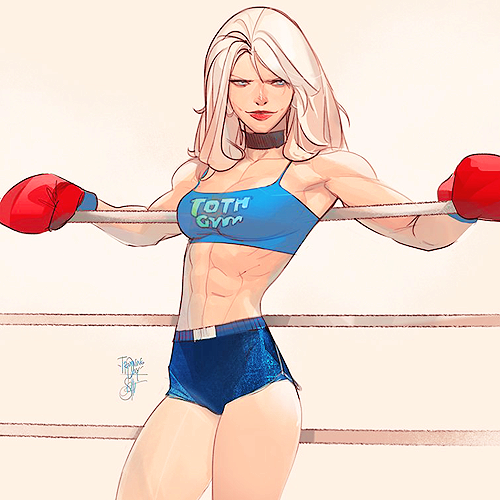 Ladies and gentleman, LETS GET READY TO RUMMMBLEEE!

In the blue corner, wearing the red gloves, fighter native to this gym! Weighing in at 145 pounds! Standing 5'5, the one the only UNDEFEATED, Gotham City's own..

          BLACK CANARY.

                          "Miss me?"
