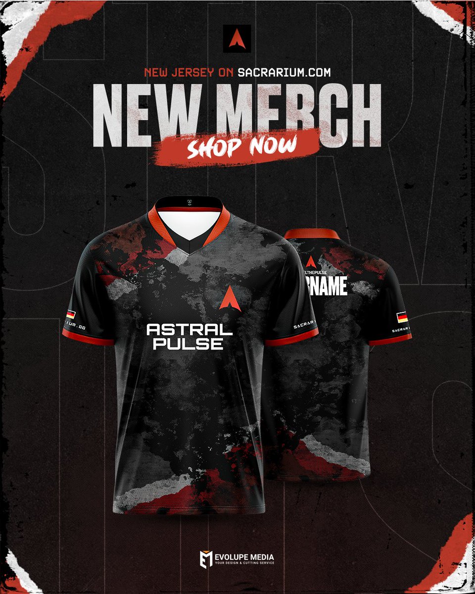 AstralPulseGG's tweet photo. Es ist soweit. Unser neues AstralPulse Jersey ist offiziell da. 🔥

Nach unserem Rebranding beginnt für AstralPulse eine neue Ära – und genau dafür steht auch unser neues Jersey.
Neuer Look. Neue Identität. Neue Energie.
Dieses Jersey ist mehr als nur Merch.
Es steht für alles, woran wir in den letzten Monaten gearbeitet haben: Entwicklung, Ambition und den nächsten Schritt für AstralPulse.

Jetzt könnt ihr den neuen Drop hier auschecken:
https://t.co/PGJJnGlKrr

Zeigt den Support.
Tragt die Farben.
Represent the new era of AstralPulse. 🚀

#AstralPulse #Jersey #Merch #NewDrop #eSports #Rebranding