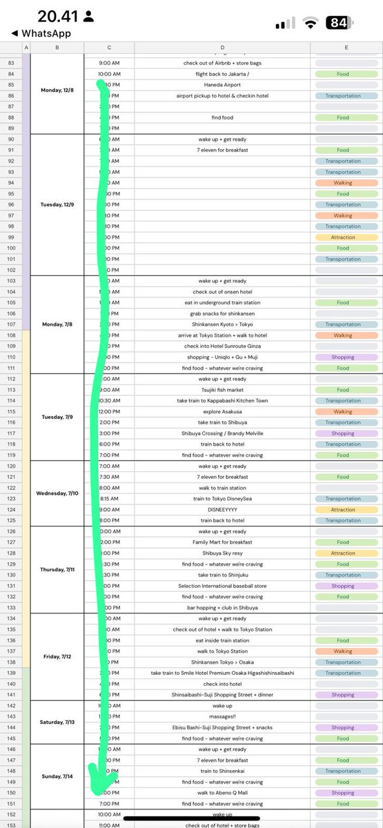 Mariaangelself's tweet photo. Setelah w Dp untuk 2 kota &amp; w minta itinerary mereka ada yg aneh dari jadwal itu, tanggal aja udah ngaco. mereka bilang mau rapatin lagi dulu untuk yg trip tokyo. https://t.co/cM96P773T0