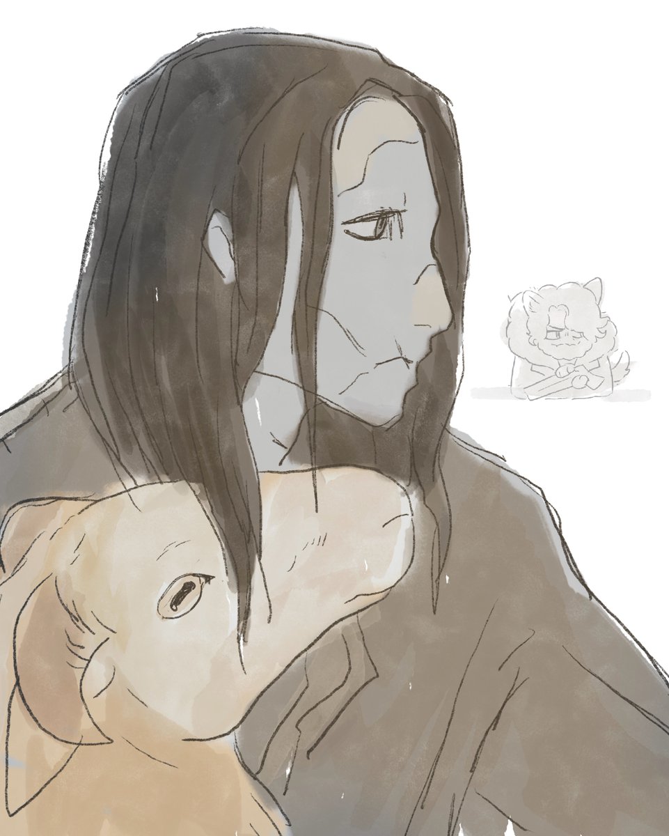 ghostitises's tweet image. #frankenstein 
#frankenstein2025_one_hour_drawing
🐏🐺