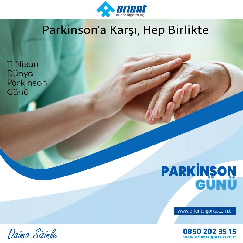 OrientSigorta's tweet photo. Dünya Parkinson Günü’nde farkındalığın artmasını ve hastaların yaşam kalitesinin güçlenmesini temenni ederiz.

Daima Sizinleyiz!

📞 0850 202 35 15 🖥 https://t.co/cnQ0I6dx1X

#OrientSigorta #DaimaSizinle #Acente #ParkinsonGünü #11Nisan #Farkındalık #Sağlık #BirlikteGüçlüyüz https://t.co/ANxhzradzn
