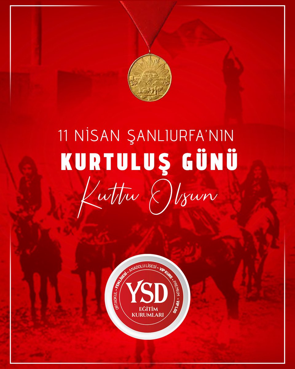 ysdkolejii's tweet photo. 11 Nisan Şanlıurfa’nın kurtuluş yıl dönümü kutlu olsun 🇹🇷
Bağımsızlık uğruna verilen mücadeleyi saygı, minnet ve gururla anıyoruz. https://t.co/9JNRIaX0oz