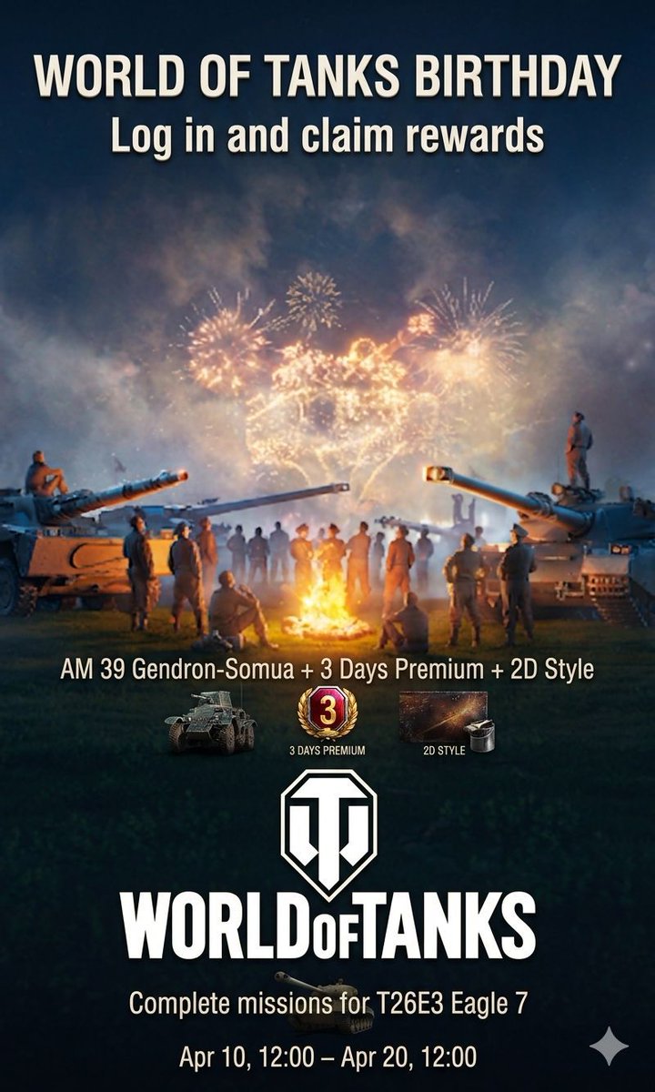 Bonus Codes World of Tanks & World of Warships tweet media