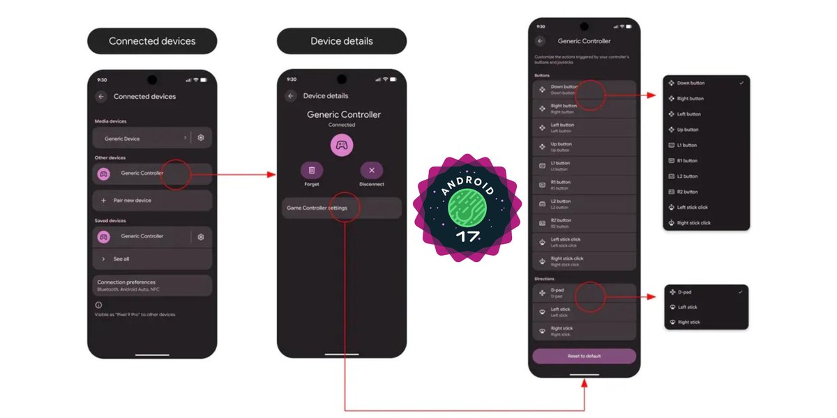 drbeel_techno's tweet image. #Google 
أخيرا ... جوجل ستدمج دعم أدوات التحكم الخارجية #Gamepad في نظام #Android17 القادم في يونيو - يوليو 2026 المقبل.
