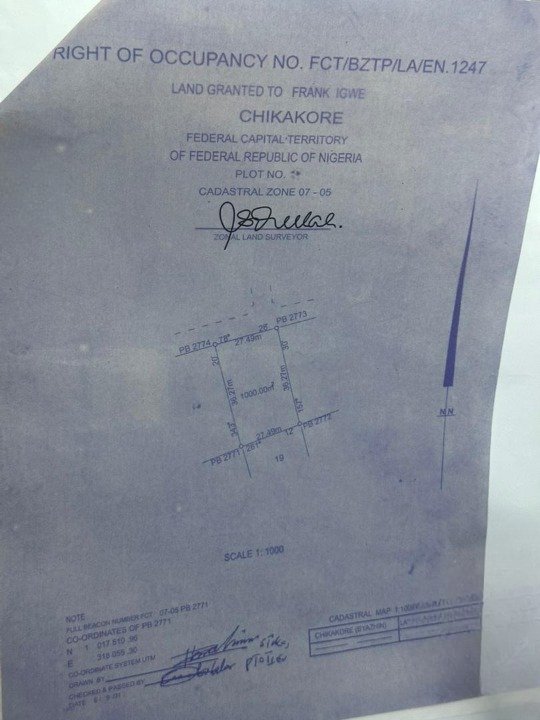 For Sale | Chikakore, Kubwa

1000sqm residential plot in a serene environment in Chikakore, Kubwa. 

Landmark: Champion Assembly

Title: RofO

Price: N35million

Brokerage fee: 5%

📞 Enquiries &amp; Viewing: +2347064337943