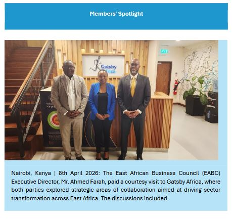 EABCjumuiya's tweet photo. 💫 
#EABC is pleased to share this week’s update as of 11th April 2026 - highlighting key member-focused initiatives, upcoming activities, and opportunities for your engagement.🗞️

#EABC #EastAfrica #BusinessUpdate #Trade #Investment

Download: https://t.co/93AHq707QL https://t.co/lai4kggg3F