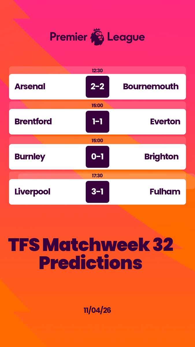 TheFootballSec's tweet photo. Predictions for #PL results this afternoon. What are yours?

#premierleague #Football #soccer #EPL #fantasypremierleague #FFL https://t.co/B8FkOw7X9p