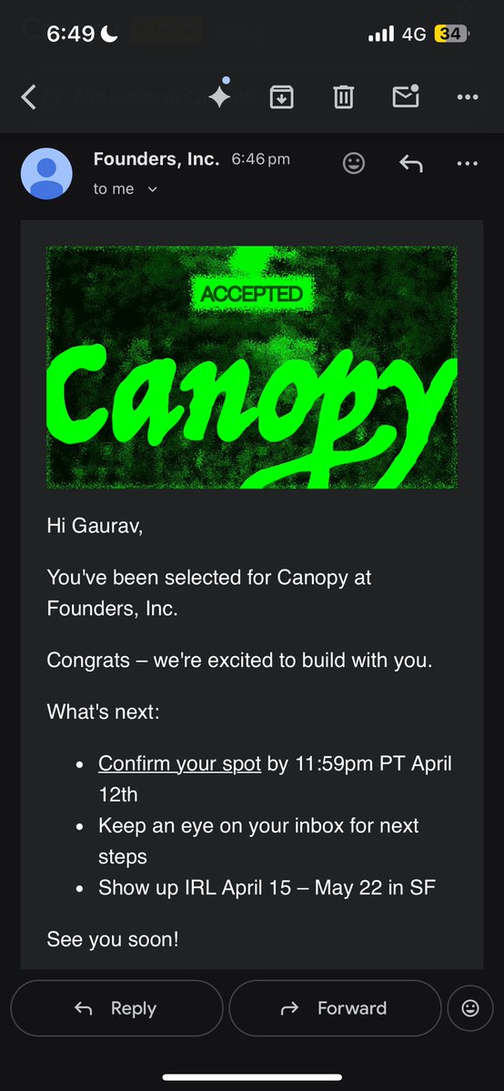 gauravsbuilding's tweet image. We got accepted into F Inc’s Canopy. 

3 Aussies are going to turn the fuck up in San Francisco. 

Let’s go 🇦🇺🇺🇸