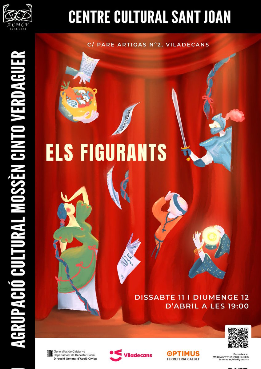 Prosceni's tweet photo. ‼️Avui els preadolescents de l'agrupació, estrenen l'obra 🎭Els figurants, una comèdia que utilitza el teatre dins del teatre per fer valdre la importància del treball i les capacitats d’aquells qui no acostumen a tenir tant de pes en una obra 😉

No badeu, ens veiem a les 19h. https://t.co/PGTgN0fZck