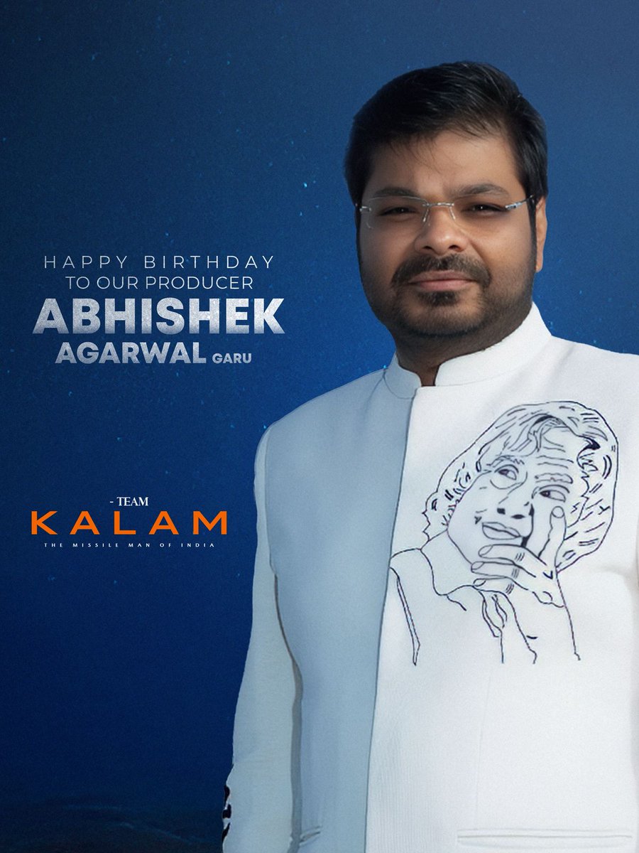 baraju_SuperHit's tweet image. Team #Kalam wishes its passionate producer @AbhishekOfficl Garu a very Happy Birthday ❤️‍🔥

A true visionary, committed to telling stories that make the nation proud 🇮🇳✨

#KALAM - 𝗧𝗵𝗲 𝗠𝗶𝘀𝘀𝗶𝗹𝗲 𝗠𝗮𝗻 𝗼𝗳 𝗜𝗻𝗱𝗶𝗮
