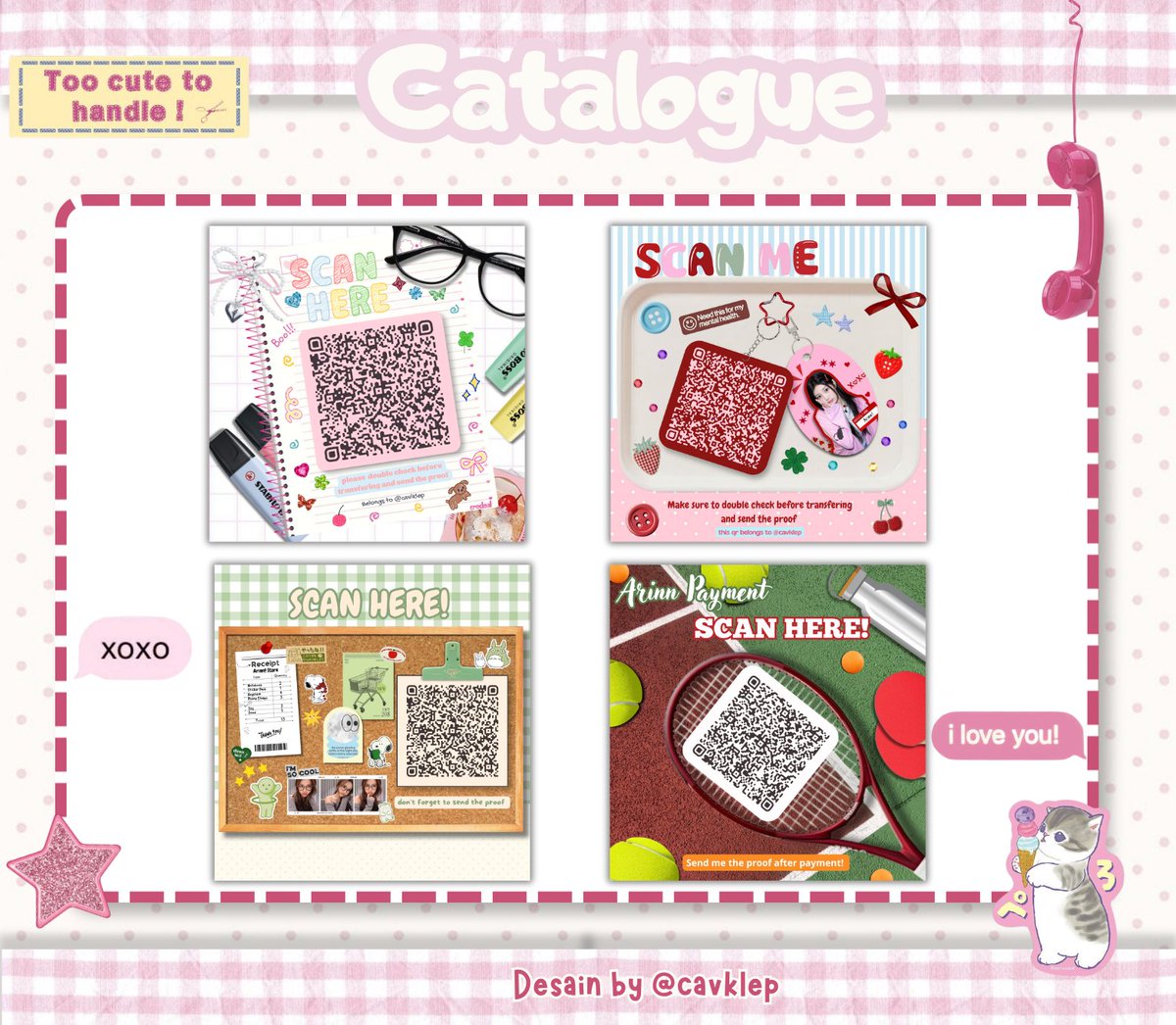 cavklep's tweet photo. < help rt/repost? , maaciee ^^ >

hayii hayii >ᴗ< aku sudah open all catalog qr deco yaa bisa di jemput melalui wa di pinned,start form 5k available inrush dan recolor ૮₍ ˶ᵔ ᵕ ᵔ˶ ₎ა

#zonauang #zonaduit https://t.co/A6d8l1egmi
