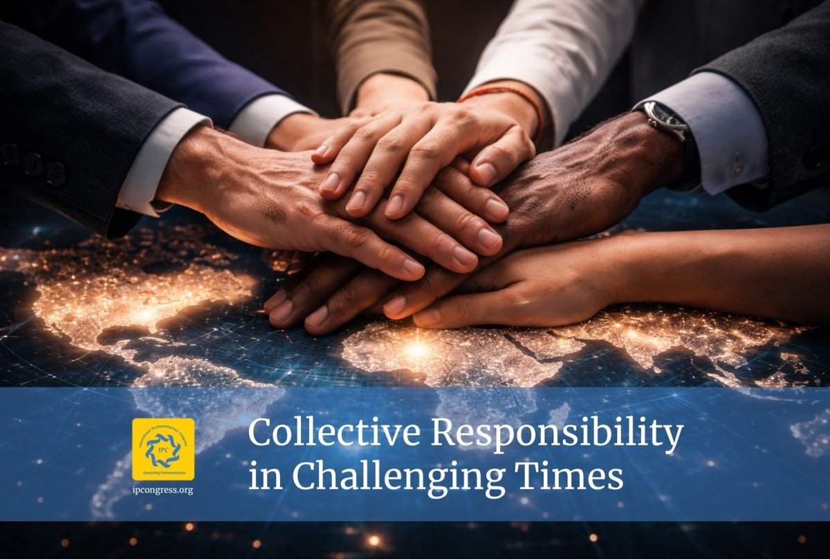 IPCongress_'s tweet photo. Collective Responsibility in Challenging Times
Global challenges demand collective responsibility. No nation stands alone in the face of conflict and instability. https://t.co/Dg8AadIBdc