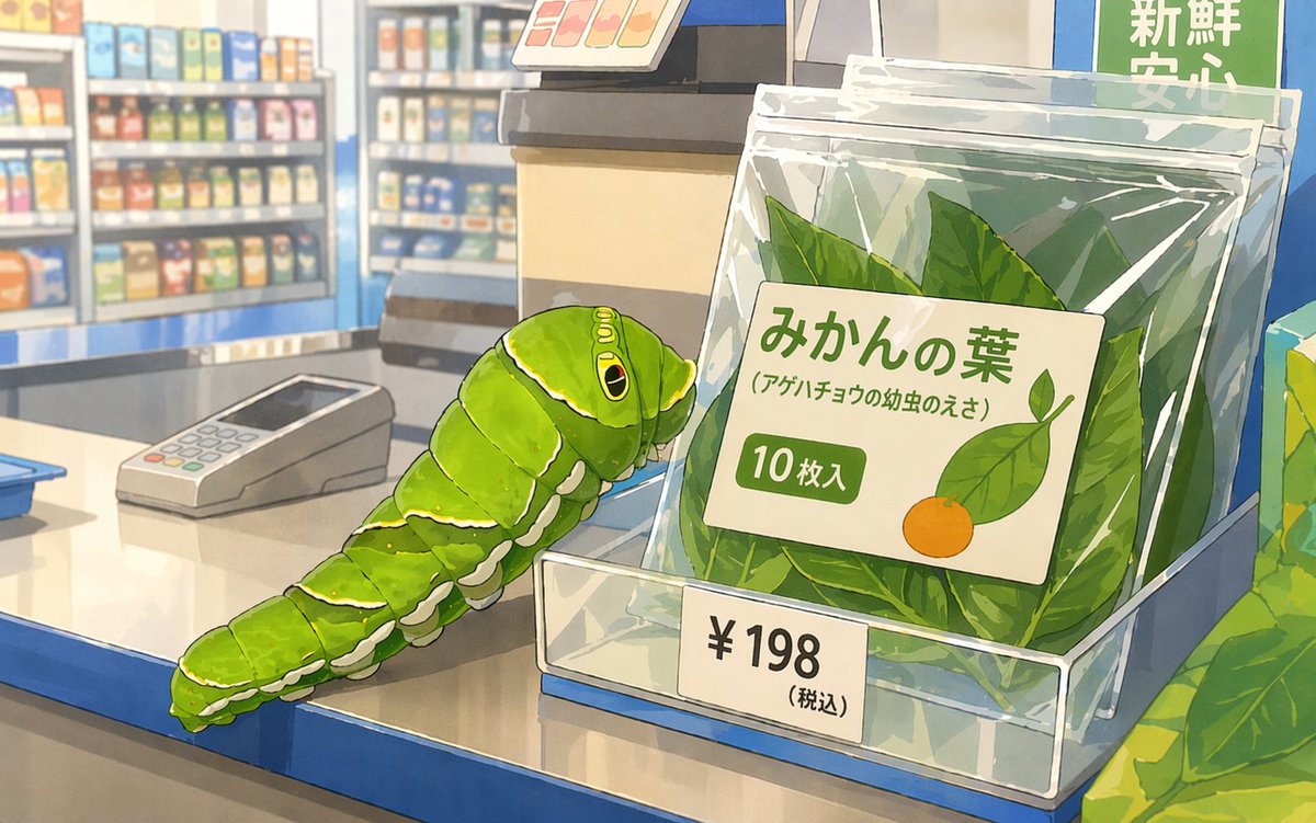 アゲハ蝶&幼虫ふにふに by Takumi tweet media