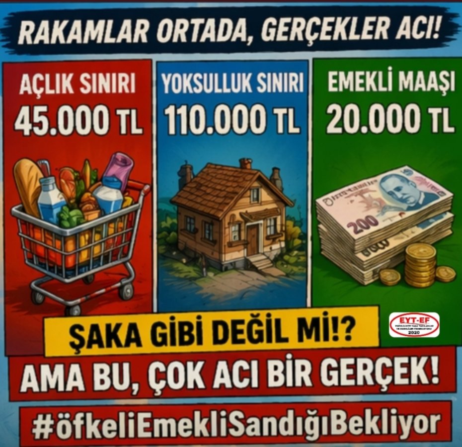 SevketEytisim's tweet photo. Geçim şartları ağırlaştırılmış,
Alım gücü eritilmiş,
Emeği değersizleştirilmiş, Milyonlarca emektar;

Artık sabrının sonundadır !

Görülmeyen, duyulmayan
Öfkeli #Emekli SANDIĞI bekliyor !

#öfkeliEmekliSandığıBekliyor
#5000KısmiSandıkDiyor
@RTErdogan
@isikhanvedat
@Akparti https://t.co/Kx4jHGv1CS