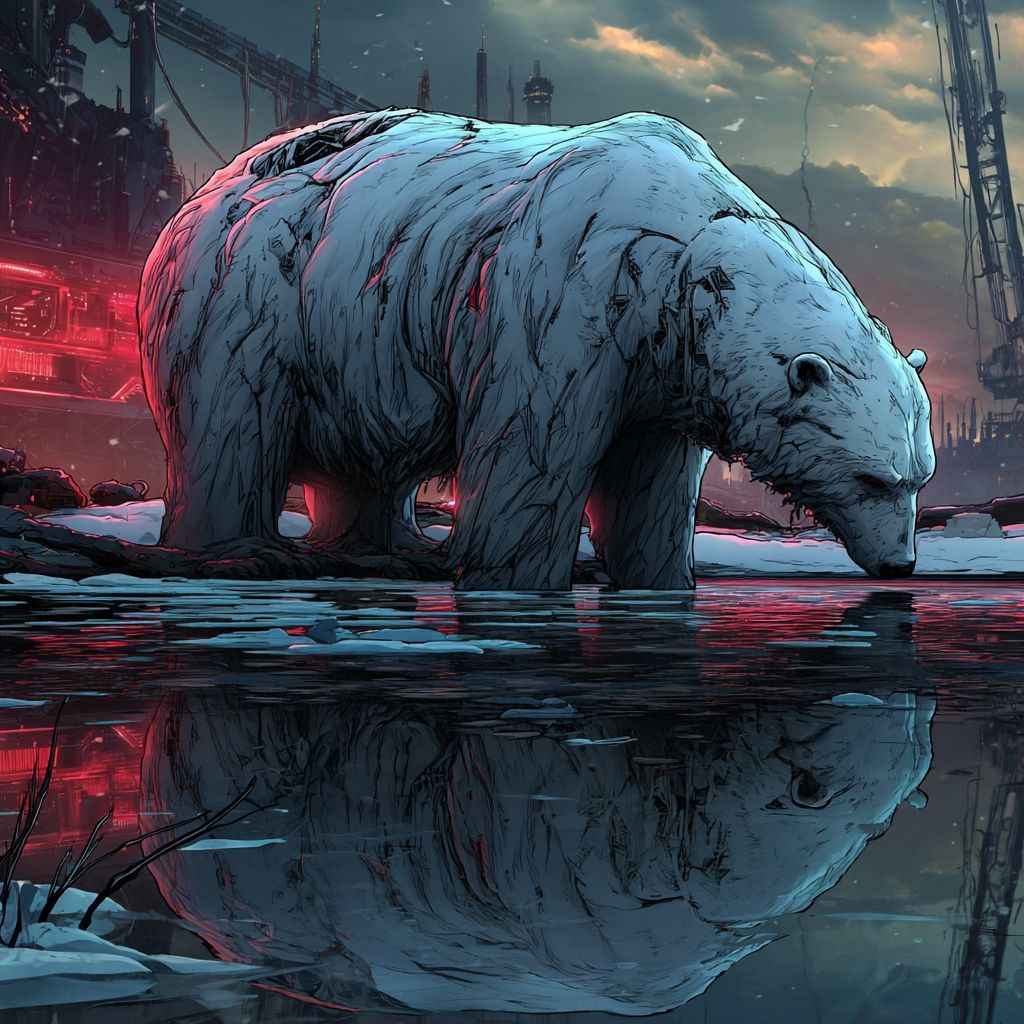 IX Stories: Before the Fall 

Death of Ursur 

The world bid farewell to the last remaining polar bear in the wild, Ursur, as it fell victim to climate change. Despite conservation efforts, the bear, weakened and emaciated, ultimately succumbed to the challenges imposed by