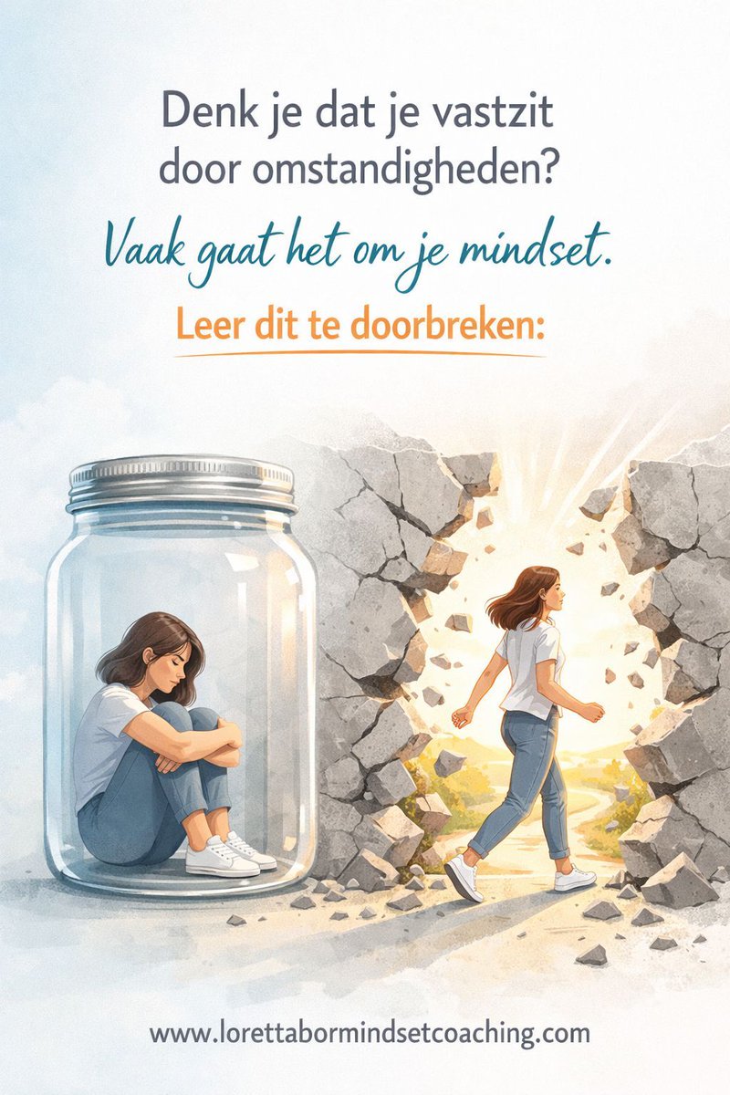 Denk je dat je vastzit door omstandigheden? Vaak gaat het om je mindset. Leer dit te doorbreken: lorettabormindsetcoaching.com #Droomleven #Webinar #LifeCoaching