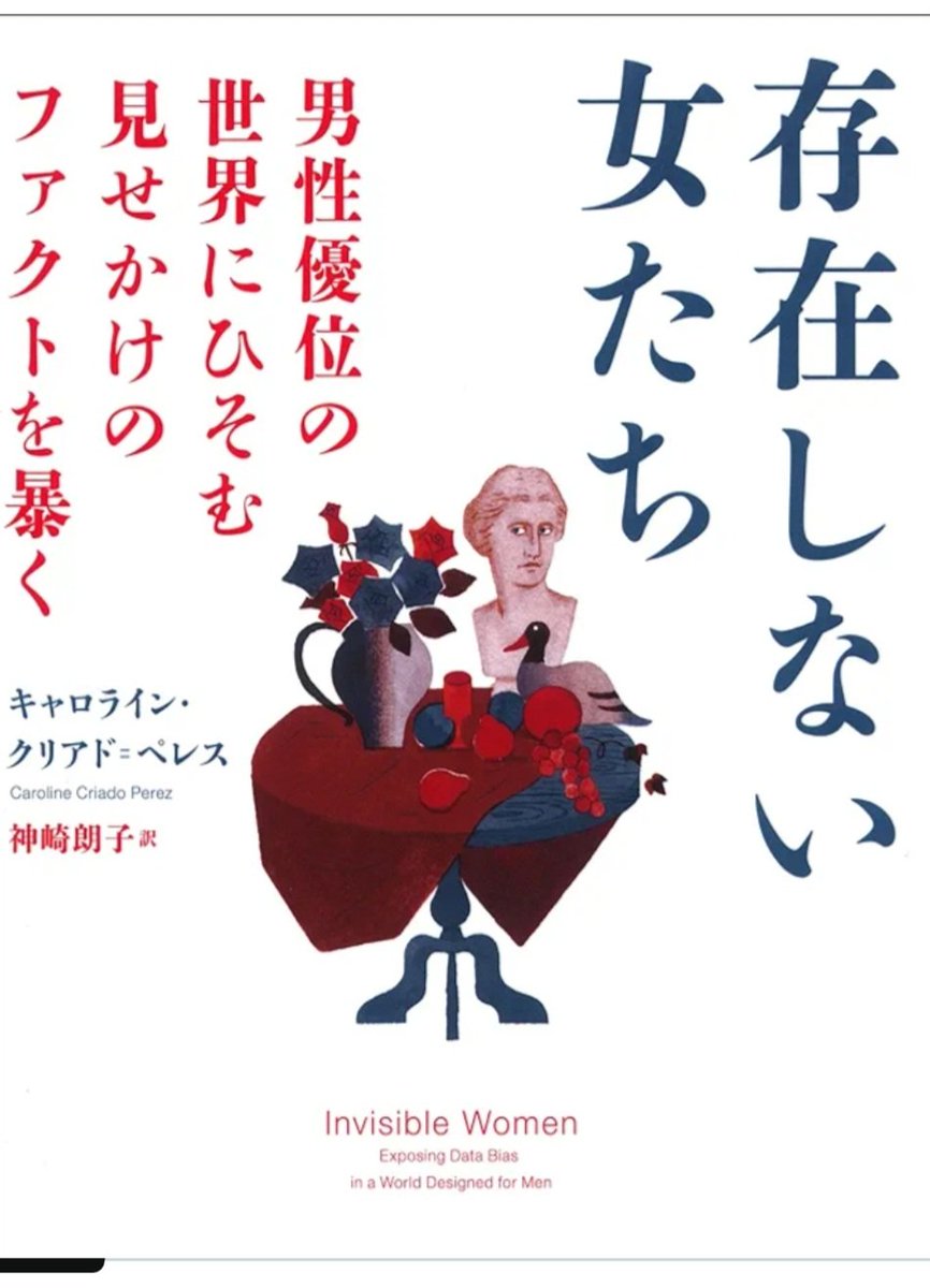 この本を読んでほしい。
これを読むと震撼する怖さがある。女性が日常的に軽視され存在を消されている。
データと事実を元に、日常のあらゆる事から女性が消され男性を元にされている事が明らかにされている。