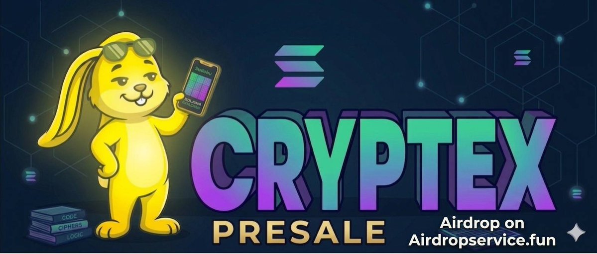 Cryptex is redefining what earning in Web3 feels like. 

10M $CRX tokens are now ready to be claimed on <a href="/soldropdotfun/">drop</a> 
How to claim: 
—• Go to Airdropservice.fun
—• Connect wallet or sign up with email.
—• Claim $CRX
Don’t overthink it.
Claim. Hold. Play the long game.