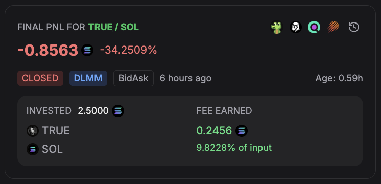 findocere's tweet image. anything could be happen in lp-ing

a reminder for me to keep discipline before &amp;amp; after deploying sol on dlmm

glad, I put limit for myself to have dllm budget with 10 sol 

since this play is very risky no matter how profitable it could be

gft!