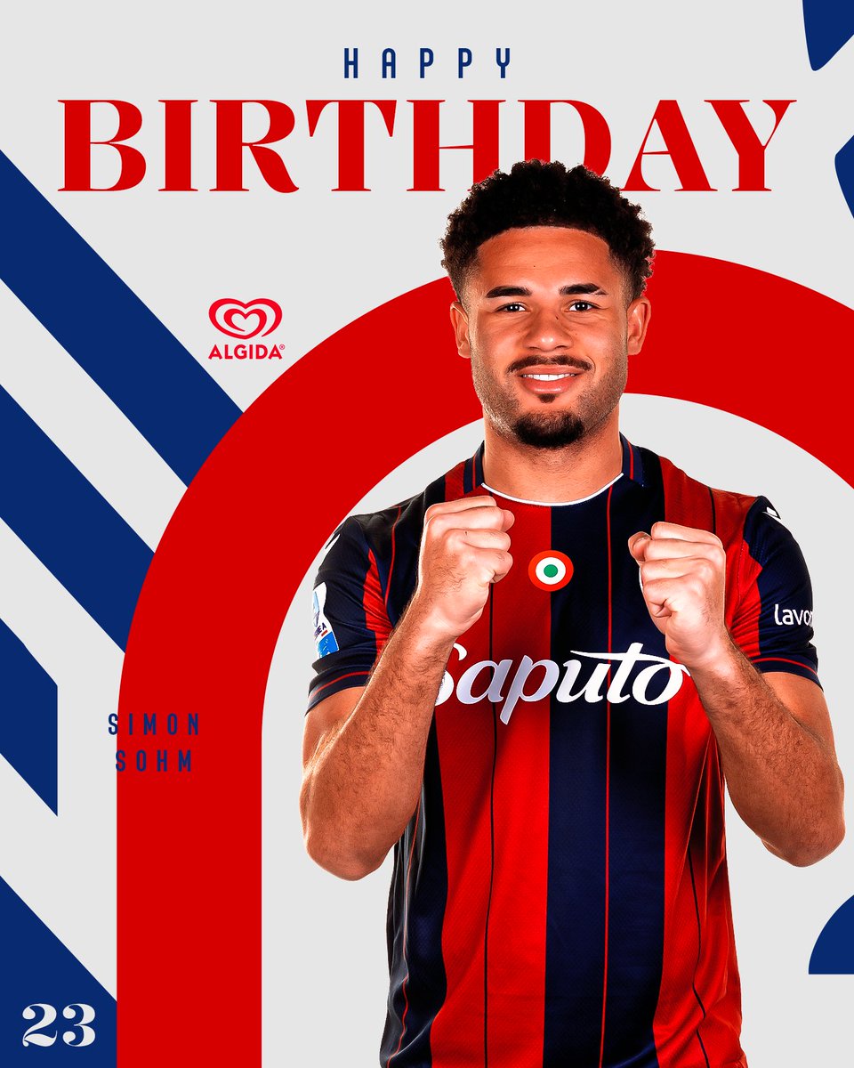 Bolognafc1909's tweet image. Oggi è il compleanno di Sohm ❤️💙

Tanti auguri Simon 🎉

#WeAreOne