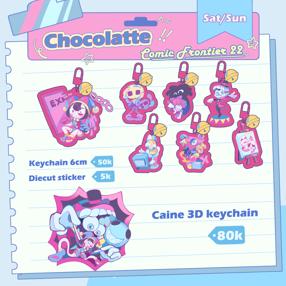 chocolatte_39's tweet image. [💖&amp;amp;🔁 appreciated]

Choco CF22  pre-order
📍 Booth Chocolatte (both days)
📅 10-17th April  
👜pick up &amp;amp; mail order!

fandoms: AOD, Uma musume, TADC, NSO, Vocaloid, Cosmic princess Kaguya, deltarune, Project sekai, original

#CF22 #comifuro22 #cf22catalogue